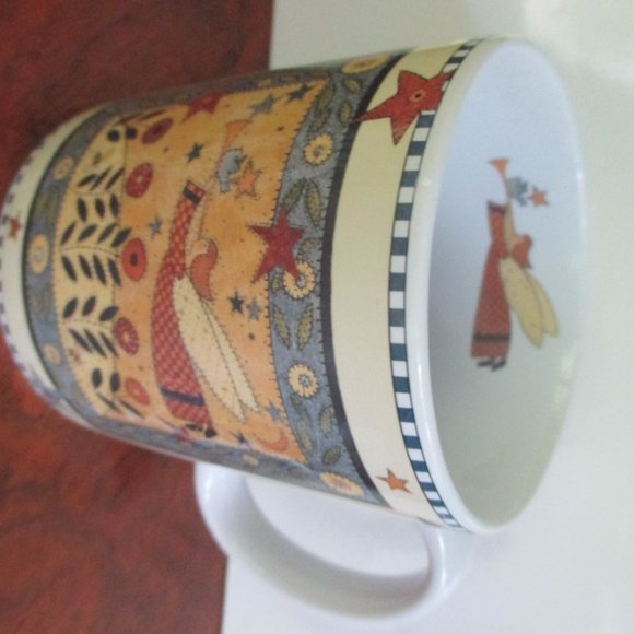 Angels Above Us 1997 Lang and Wise vintage folk art ceramic mug - Picture 3 of 3